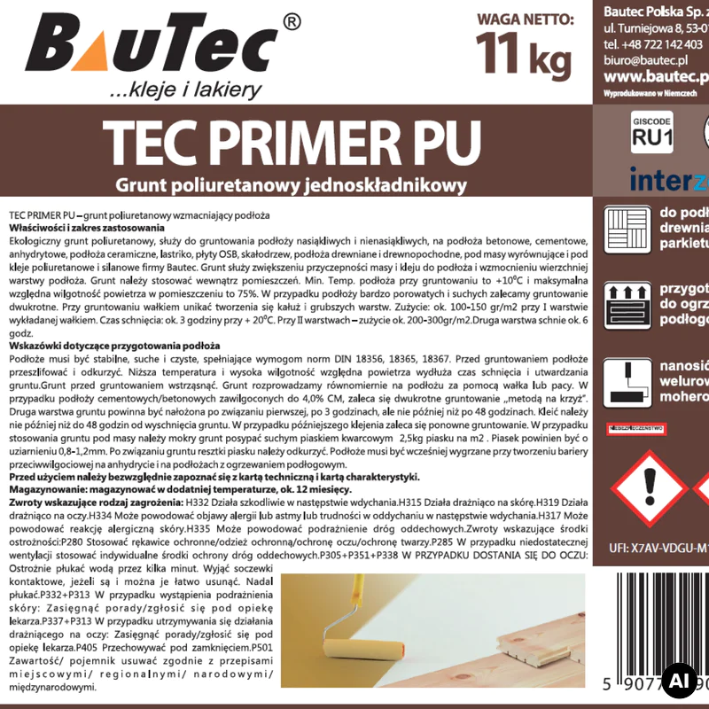 Grunt poliuretanowy TEC Primer PU 11 kg, 5907732900095