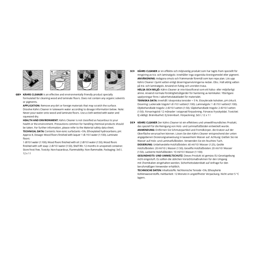 Kahrs Cleaner 1l Płyn Koncentrat do czyszczenia podłóg drewnianych i winylowych, 710518