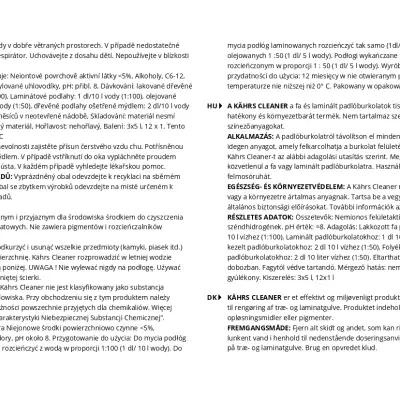 Kahrs Cleaner 1l Płyn Koncentrat do czyszczenia podłóg drewnianych i winylowych, 710518