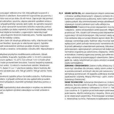 Olej pielęgnacyjny do podłóg drewnianych Kahrs Satin Oil 0,5l, 710803