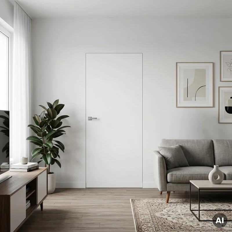 Zestaw Drzwi ukryte + Ościeżnica Sara Eco 2 bezprzylgowe (