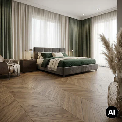 Podłoga drewniana Jodełka francuska Select Nugat 14 mm, 5905745601855