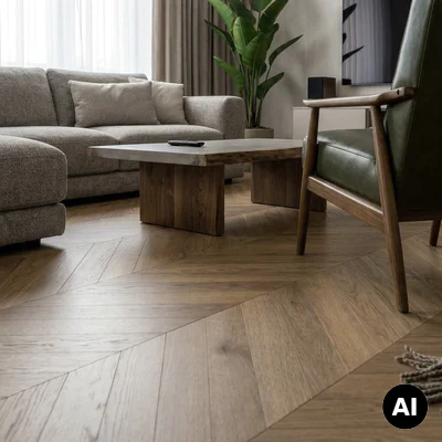 Podłoga drewniana Jodełka francuska Select Nugat 14 mm, 5905745601855