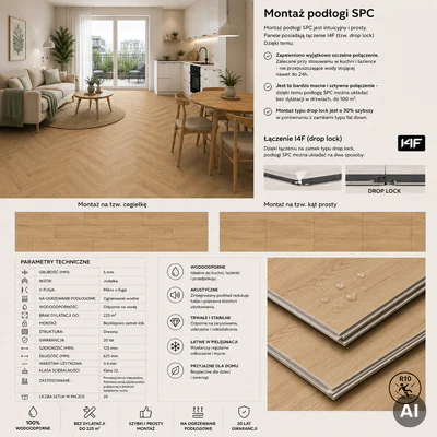 Panele winylowe SPC z podkładem Jodełka Noble Klasa 32 5 mm, PAN000343