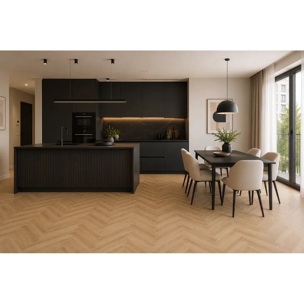 Panele winylowe SPC ze zintegrowanym podkładem Jodełka Supreme Klasa 32 5 mm, PAN000340