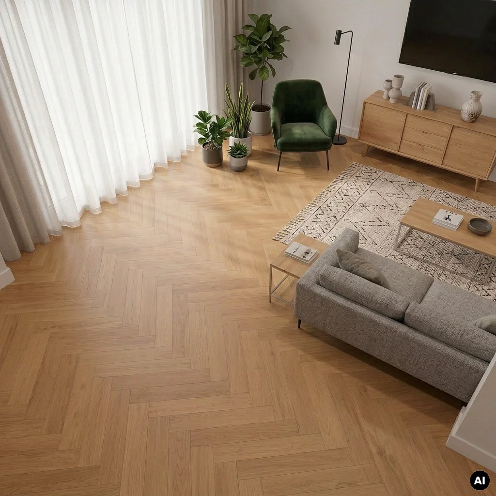 Podłoga drewniana Jodełka Dąb Kaschmir Calm 10.3 mm TAK, 78858