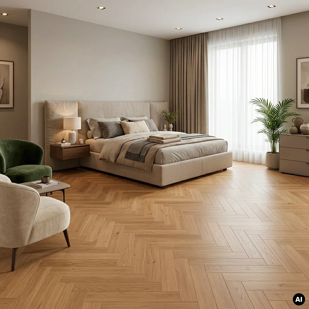 Podłoga drewniana Jodełka Dąb Kaschmir Calm 10.3 mm TAK, 78858