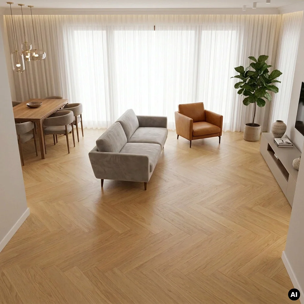 Podłoga drewniana Jodełka Dąb Pure Calm 10.3 mm TAK, 78861