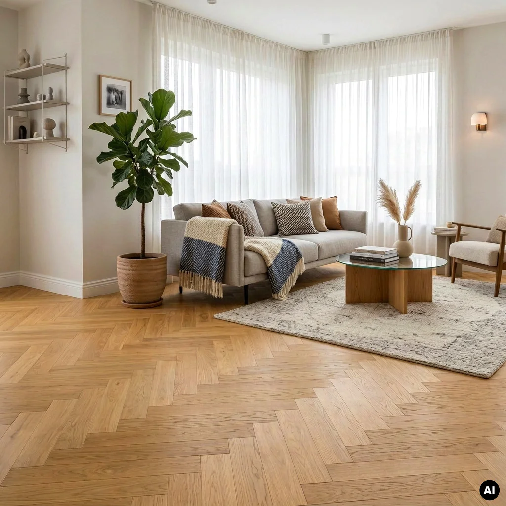 Podloga drewniana Jodełka Dąb Naturalny Lively 10.3 mm TAK, 78512-1