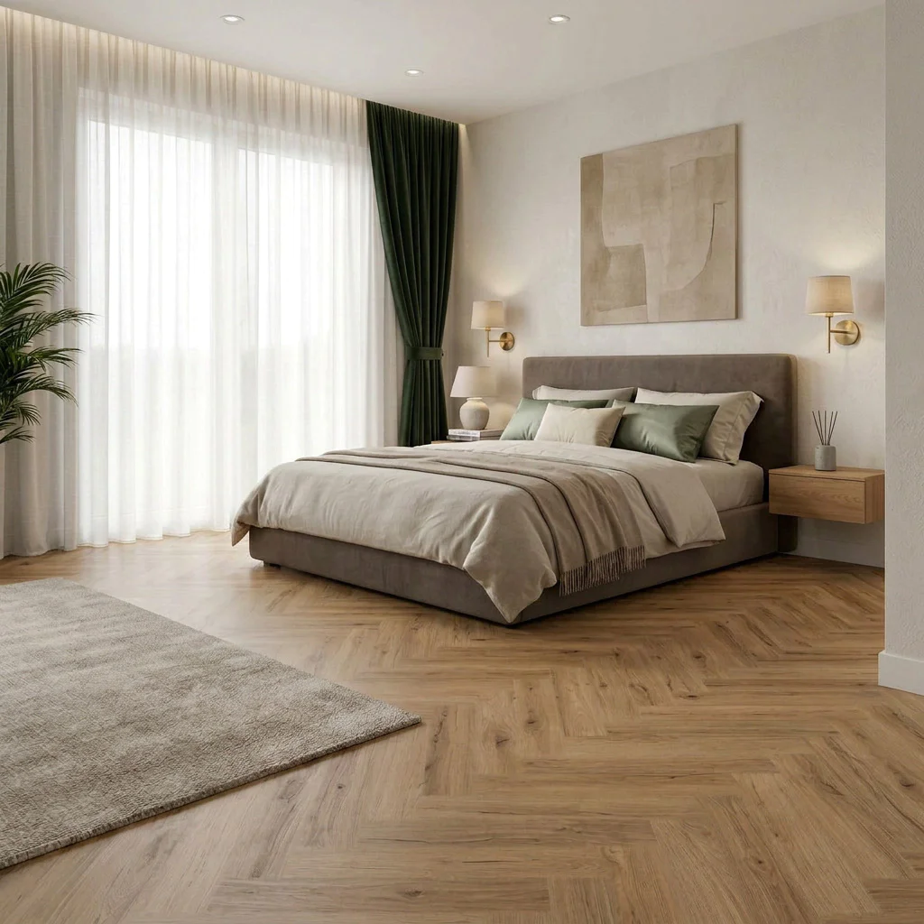 Panele winylowe SPC ze zintegrowanym podkładem Jodełka Essence Klasa 34 6 mm, PAN000361