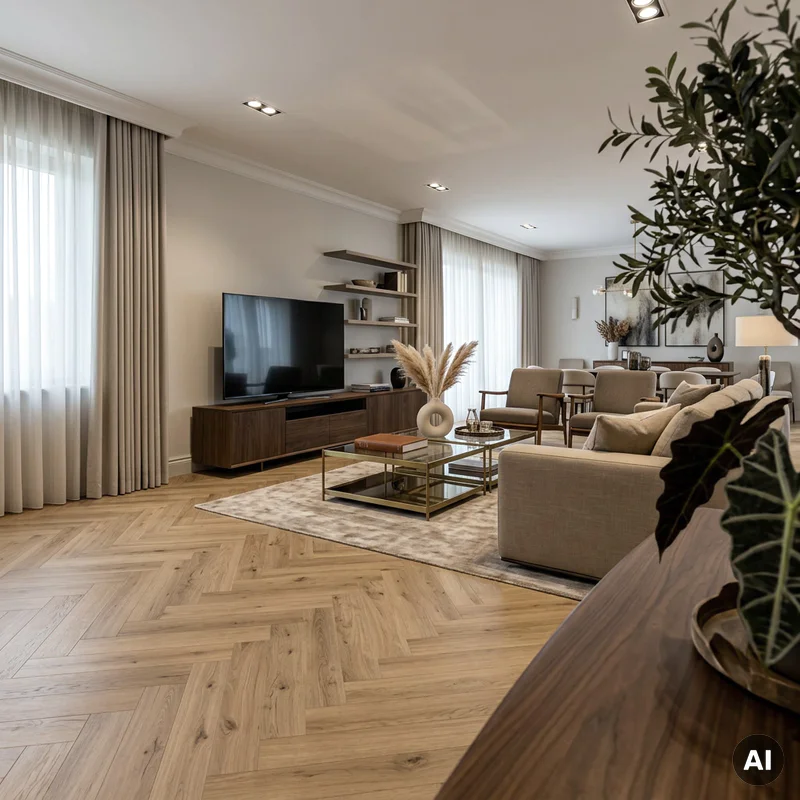 Panele winylowe SPC z podkładem Jodełka Essence Klasa 34 6