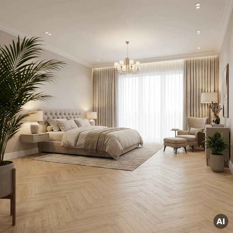 Panele winylowe SPC z podkładem Jodełka Serene Klasa 34 6