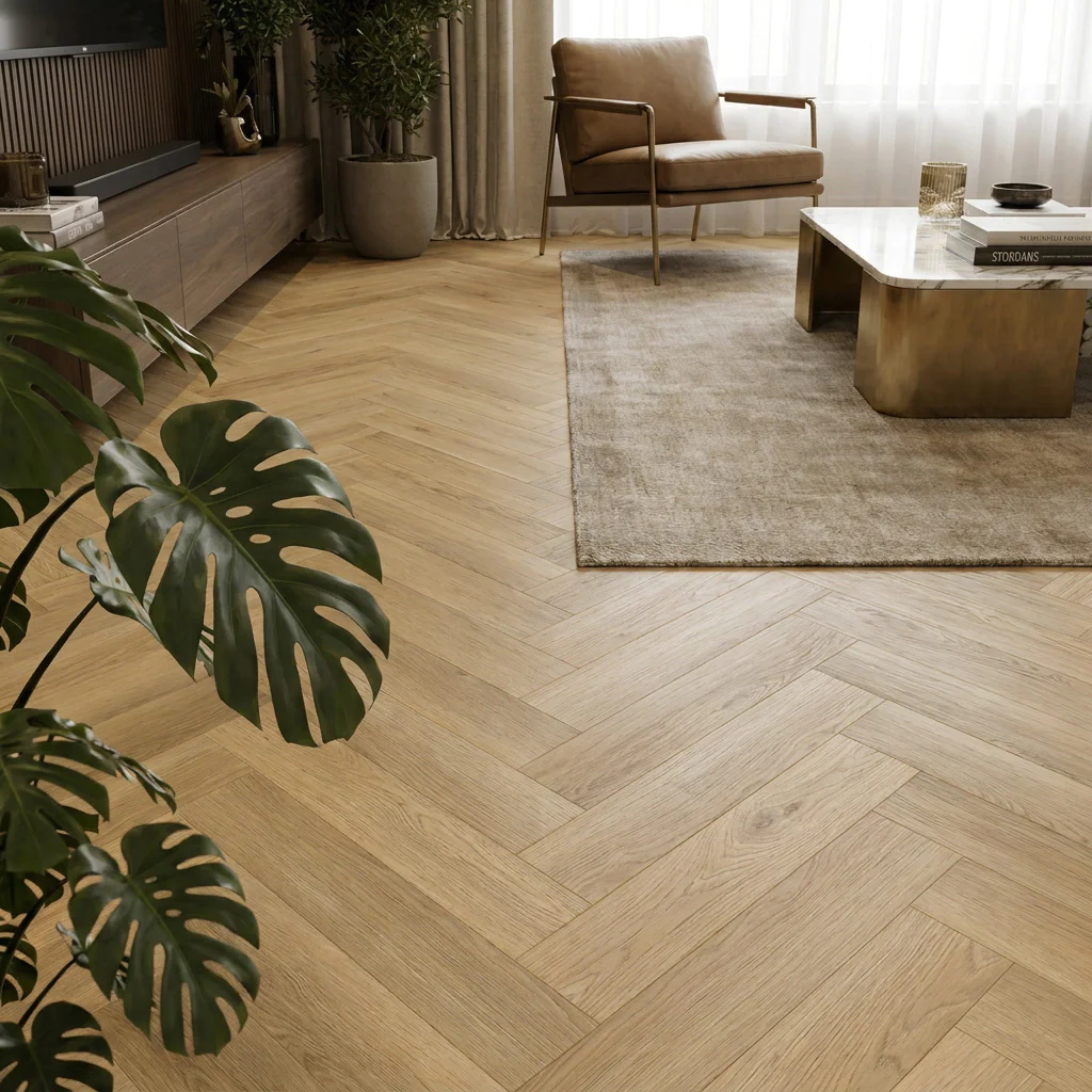 Panele winylowe SPC ze zintegrowanym podkładem Jodełka Vogue Klasa 34 6 mm, PAN000365