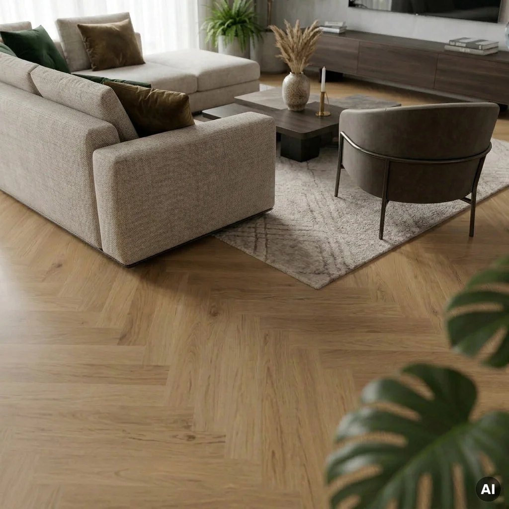Panele winylowe SPC z podkładem Jodełka Prestige Klasa 34 7 mm, PAN000373
