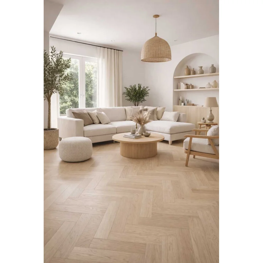 Podłoga drewniana Jodełka Jesion Kaschmir Lively Jodła Kaszmir 78459 9.3 mm TAK