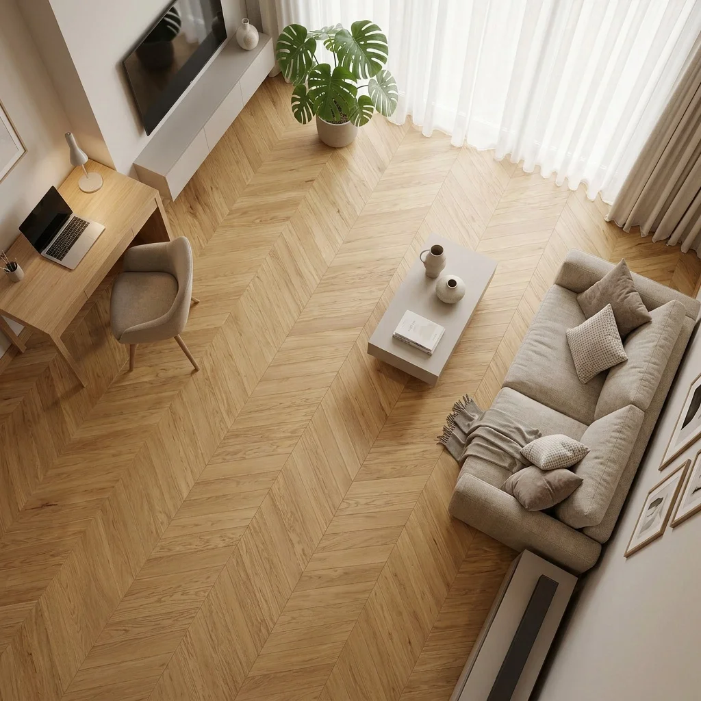 Podłoga drewniana Jodełka Dąb Naturalny 45° Calm 79729 10.3 mm TAK