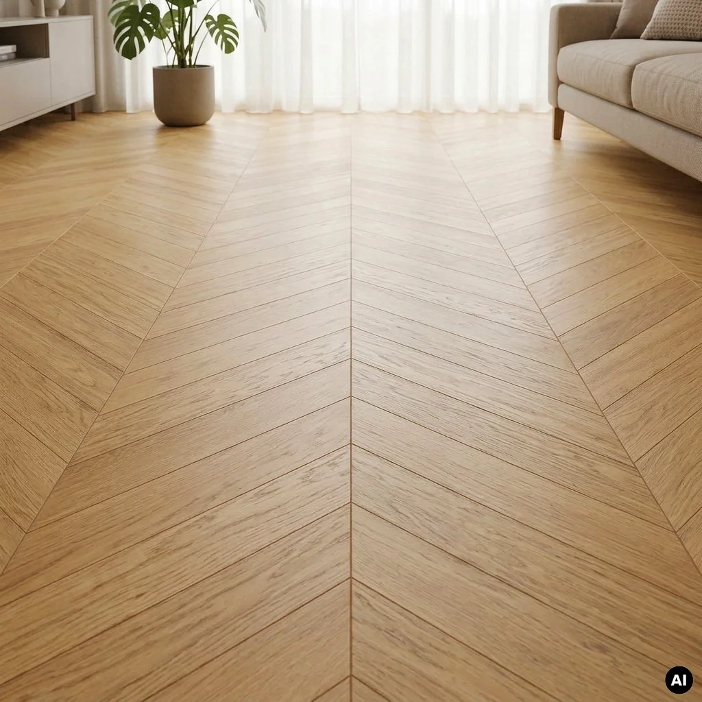 Podłoga drewniana Jodełka Dąb Naturalny 45° Calm 10.3 mm TAK, 79729