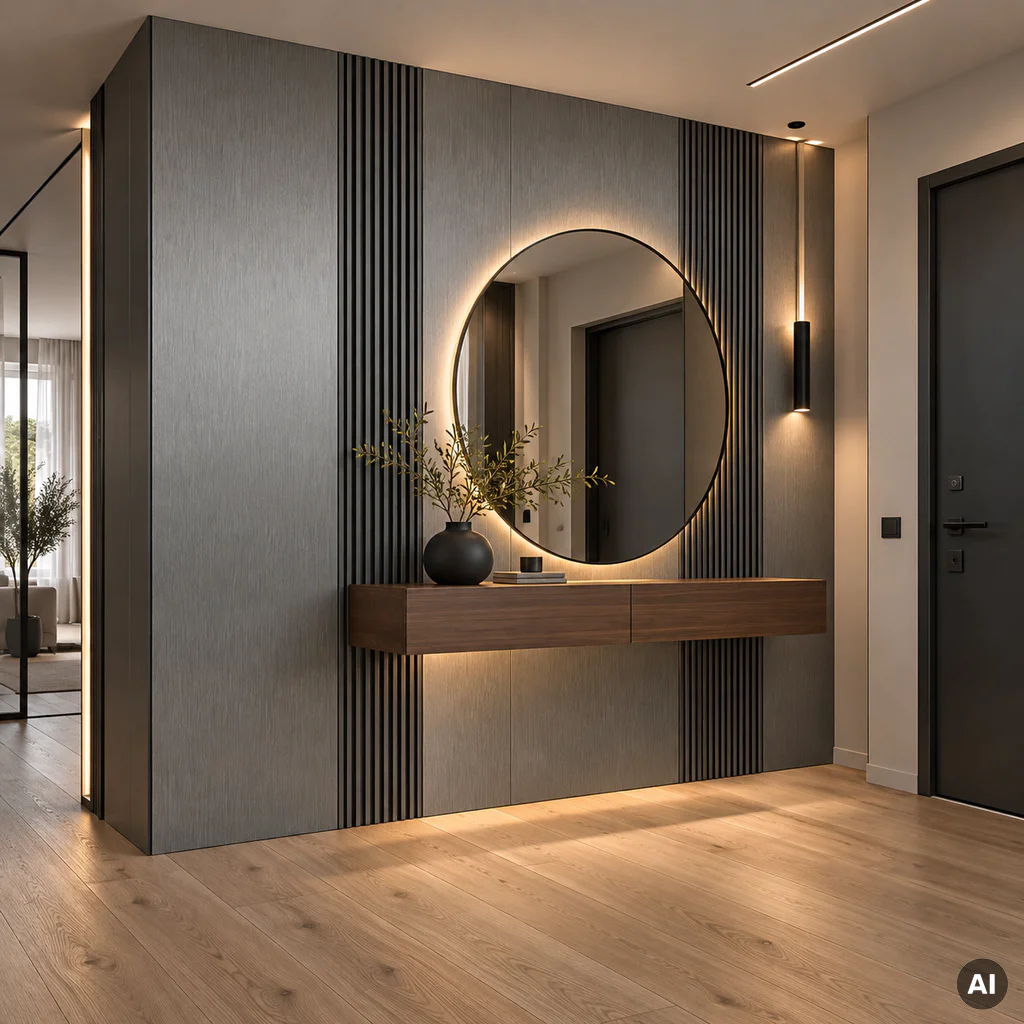 Zakończenie do lameli ściennych XL Brushed Steel, 6075351