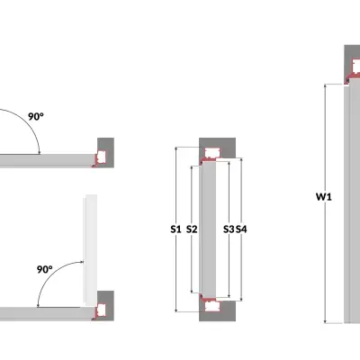 Ościeżnica ukryta wewnętrzna Neo 80 cm Lewa, 100140663