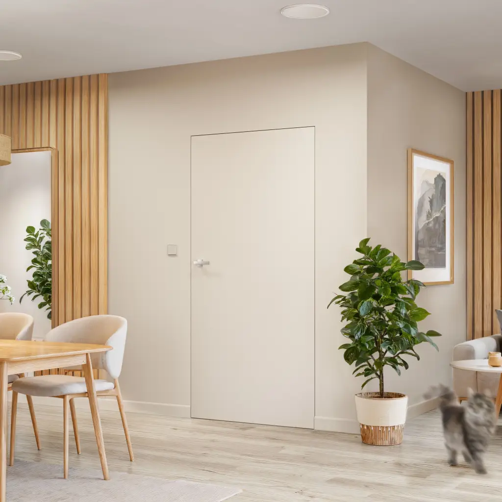 Zestaw Drzwi ukryte + Ościeżnica ukryta zewnętrzna Neo Prawe 80 cm plaster miodu, 100145949, 100140665