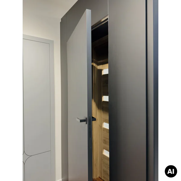 Zestaw Drzwi ukryte bezprzylgowe (otwierane na zewnątrz) WC