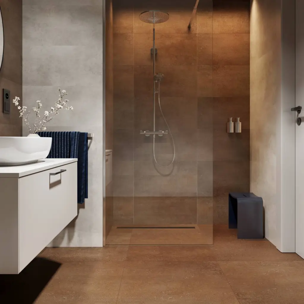 Panele winylowe SPC Rust 60x60 Miedziany Matowy Klasa 33 6 mm, 6074900