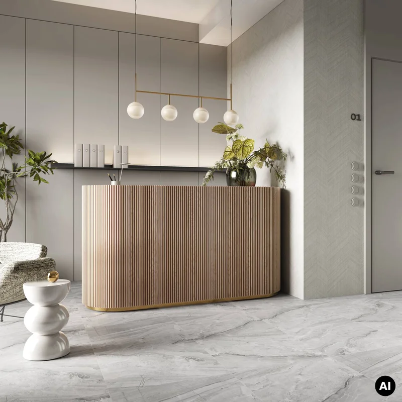Panele winylowe SPC Ash Grey 60x60 Matowy 6074902 Klasa 33 6