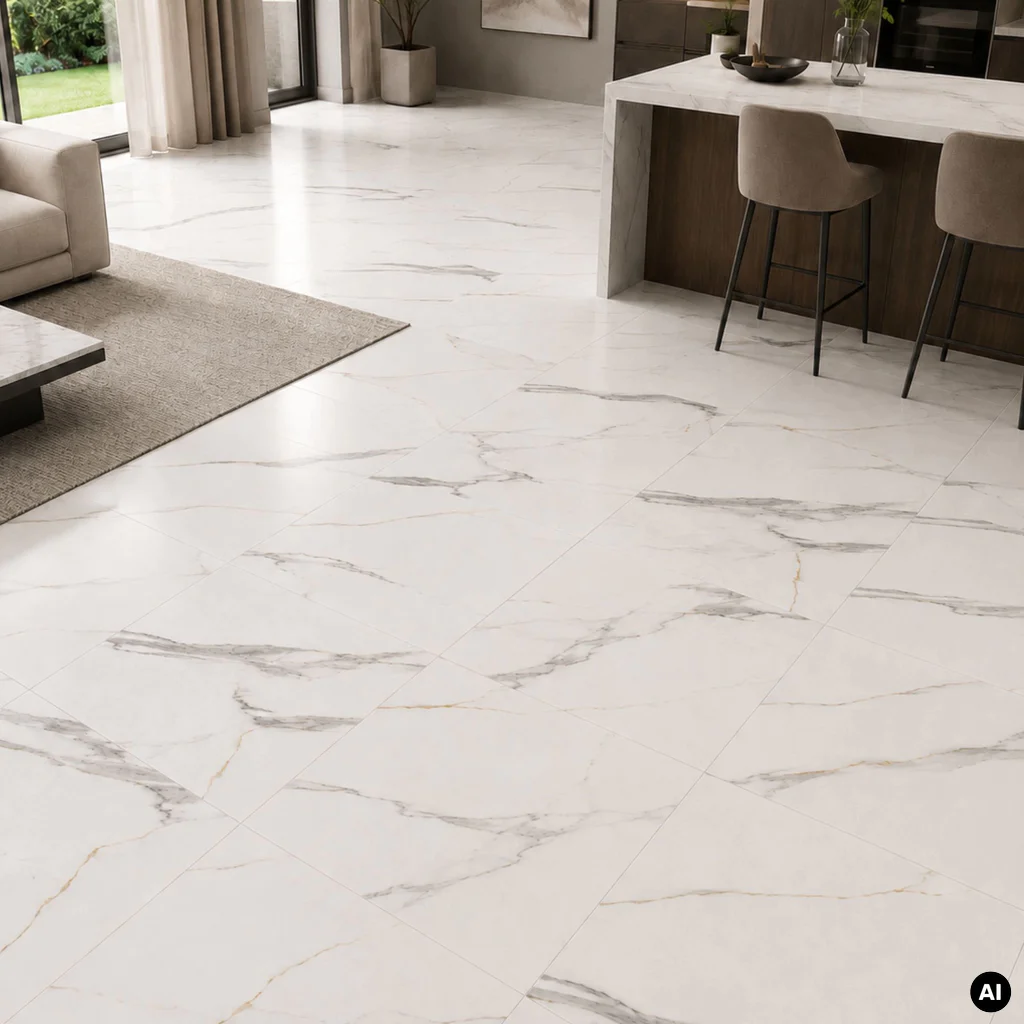 Panele winylowe SPC Calacatta White 60x60 6074903 Klasa 33 6 mm