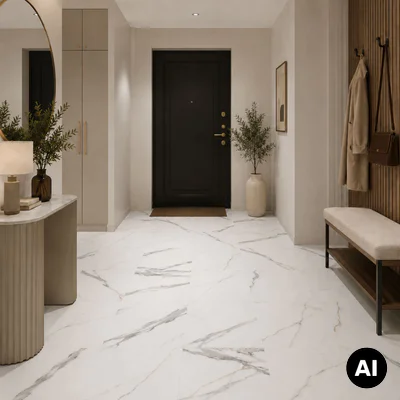 Panele winylowe SPC Calacatta White 60x60 6074903 Klasa 33 6 mm