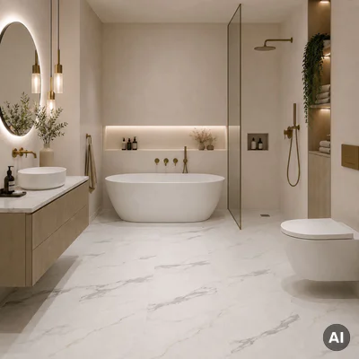 Panele winylowe SPC Calacatta White 6 mm Klasa 33, 6074903