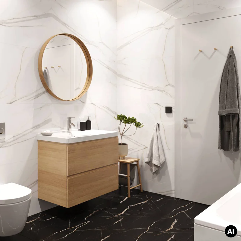 Panele winylowe SPC Calacatta Black 60x60 6074904 Klasa 33 6