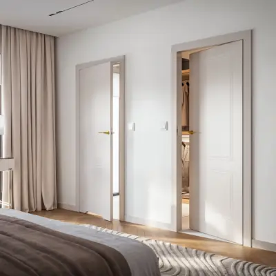 Ościeżnica regulowana SYSTEM ELEGANCE D 140-160 prawa 80 cm bezprzylgowa, OPAP6D0P08WCA0ANV80000