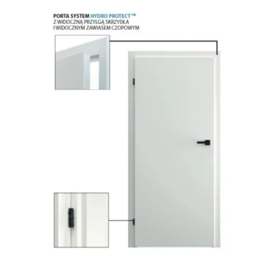 Ościeżnica Wodoodporna Hydro Protect regulowana A 80-120 z kątownikiem 60 mm 70 Lewa Przylgowa, OPWC6A0L07DBI0SZ36C000