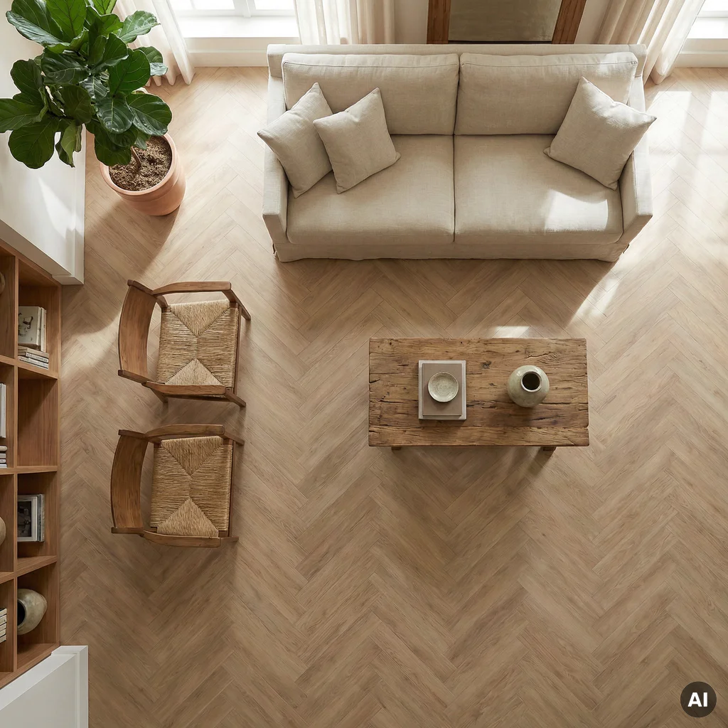 Panele winylowe SPC Jodełka Peanut 5 mm Klasa 33, DOU HB 605-IB
