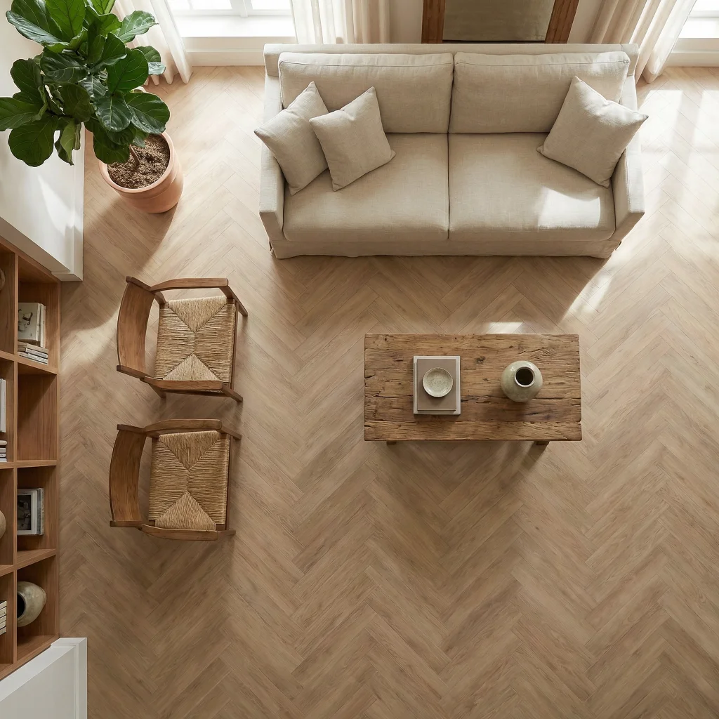 Panele winylowe SPC Jodełka Peanut DOU HB 605-IB Klasa 33 5 mm