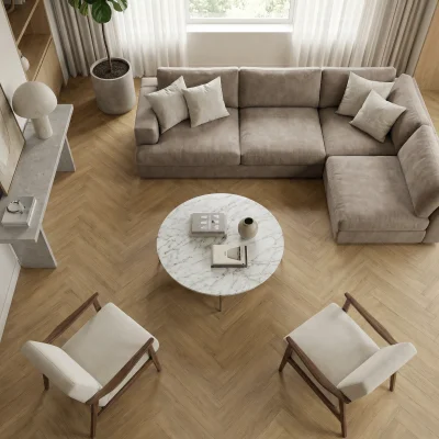Panele winylowe SPC Jodełka Toffee DOU HB 620-IB Klasa 33 5 mm