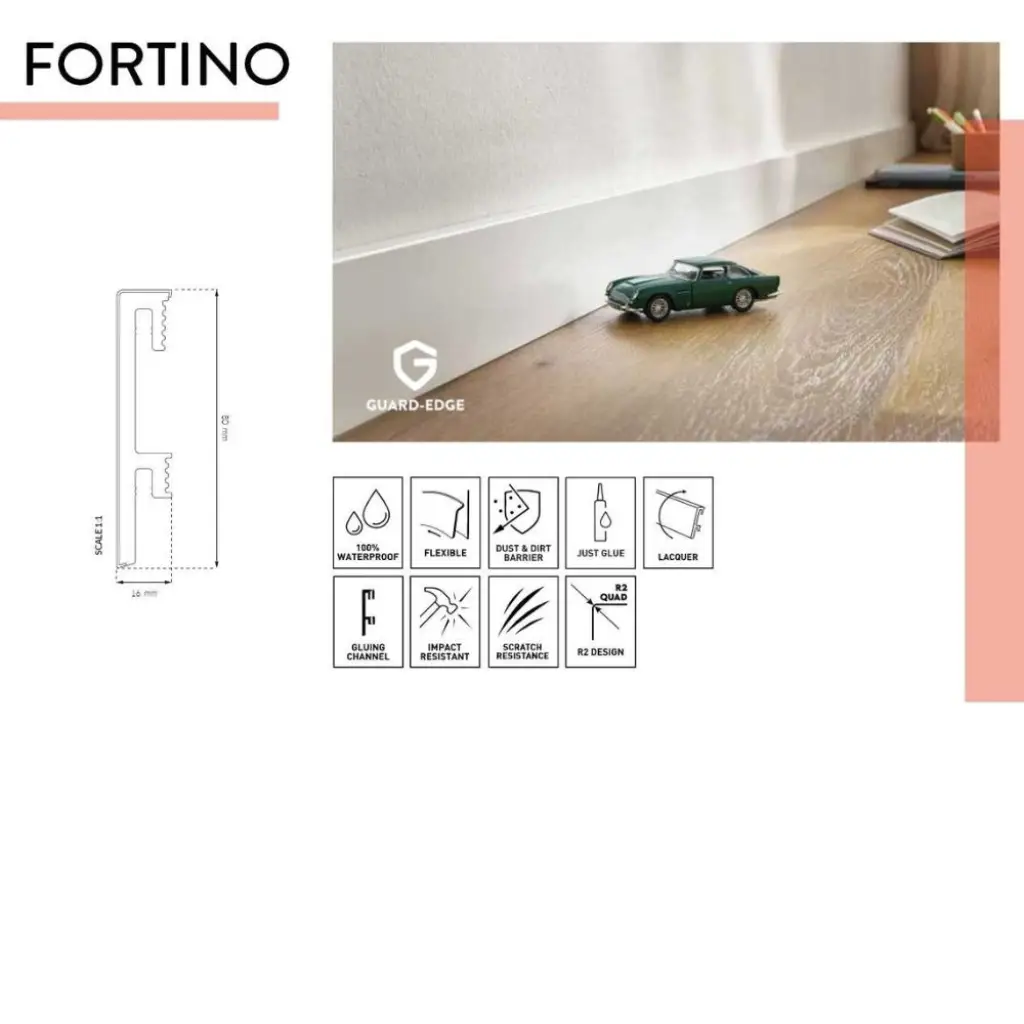 Listwa przypodłogowa FORTINO 80 Kaszmir, 5905167887059