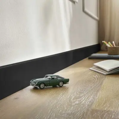 Listwa przypodłogowa FORTINO 80 Czarna, 5905167894767