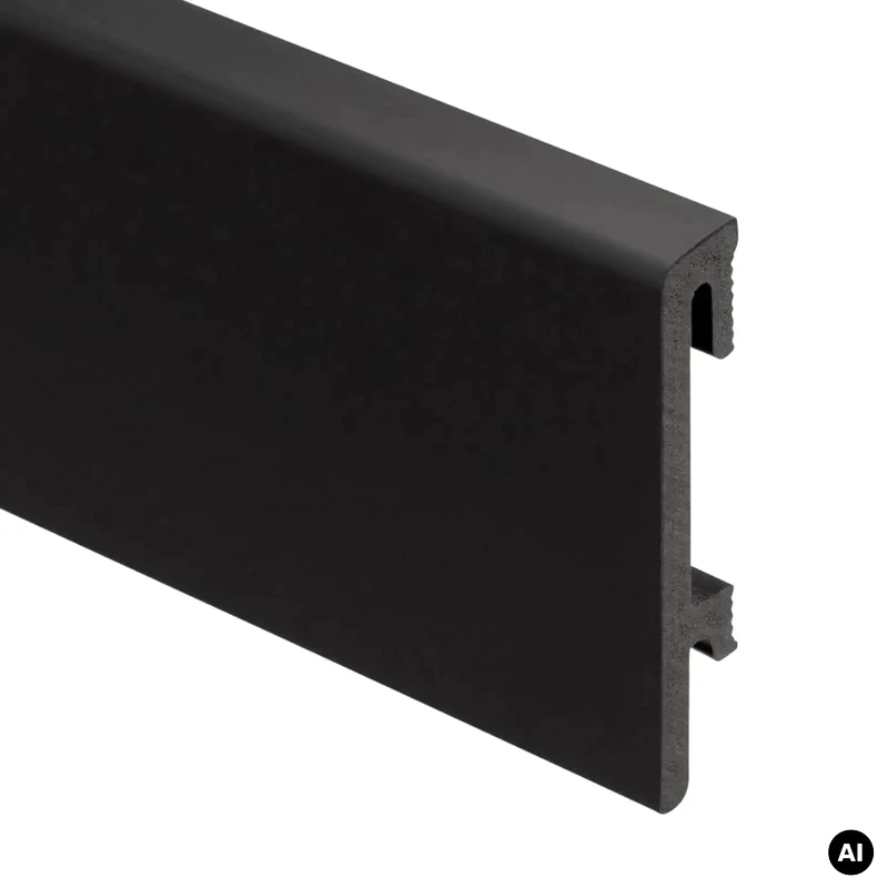 Listwa przypodłogowa PS Bravo 80 mm Czarna folia, BR81F3 -