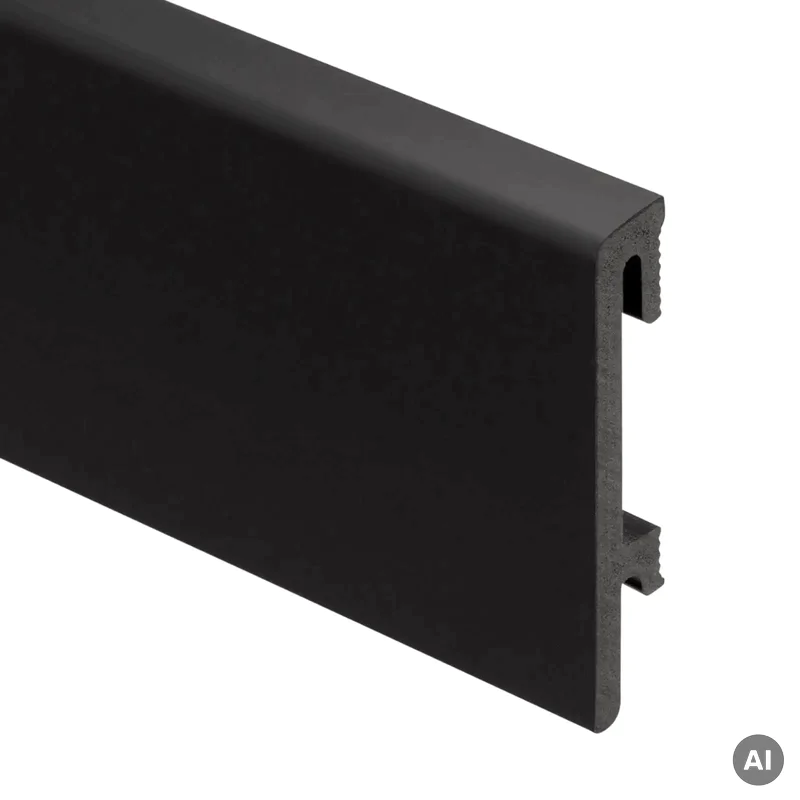 Listwa przypodłogowa PS Bravo 80 mm Czarna folia, BR81F3 -