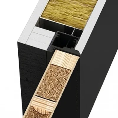 Ościeżnica Czarna do drzwi ukrytych Porta Hide Bezprzylgowa (otwierane na zewnątrz) Prawa 80cm, OPA100LP08LCM0CN300000