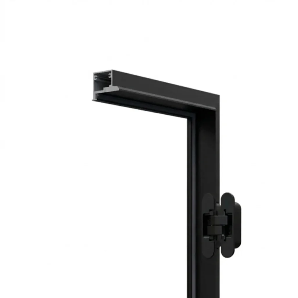 Ościeżnica Czarna do drzwi ukrytych Porta Hide Bezprzylgowa (otwierane na zewnątrz) Prawa 80cm, OPA100LP08LCM0CN300000