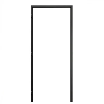 Ościeżnica Czarna do drzwi ukrytych Porta Hide Odwrotna Przylga (otwierane do wewnątrz) Lewa 80cm, OPP100LL08LCM0CN300000