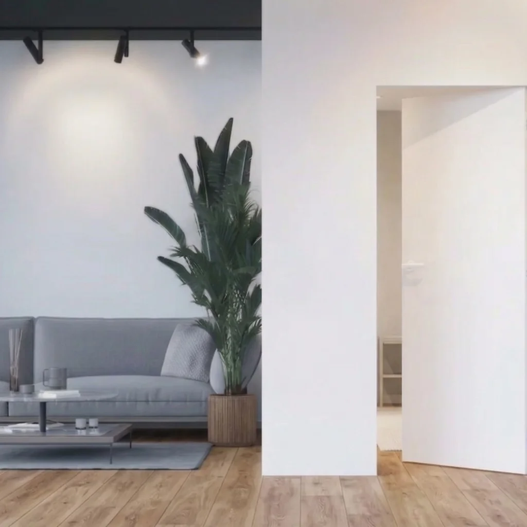 Ościeżnica Biała do drzwi ukrytych Porta Hide Odwrotna przylga (otwierane do wewnątrz) Lewa 80cm, OPP100LL08LBM0BN300000