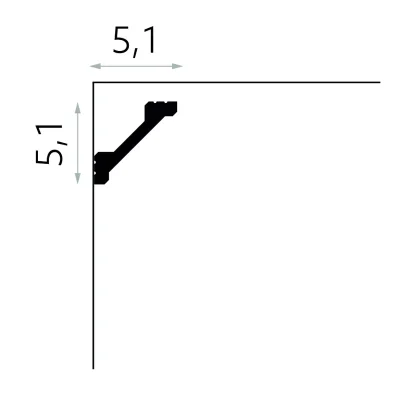 Listwa sufitowa oświelteniowa Polyforce MD368, MDEMD368