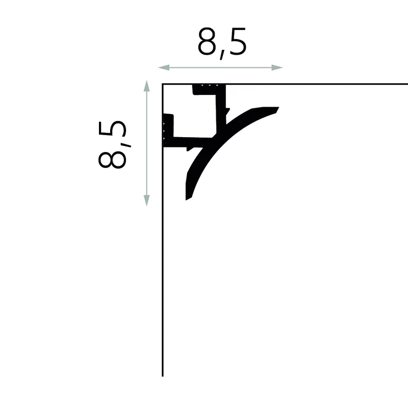Listwa ścienna oświetleniowa PolyForce QL002, MDEQL002 - 2