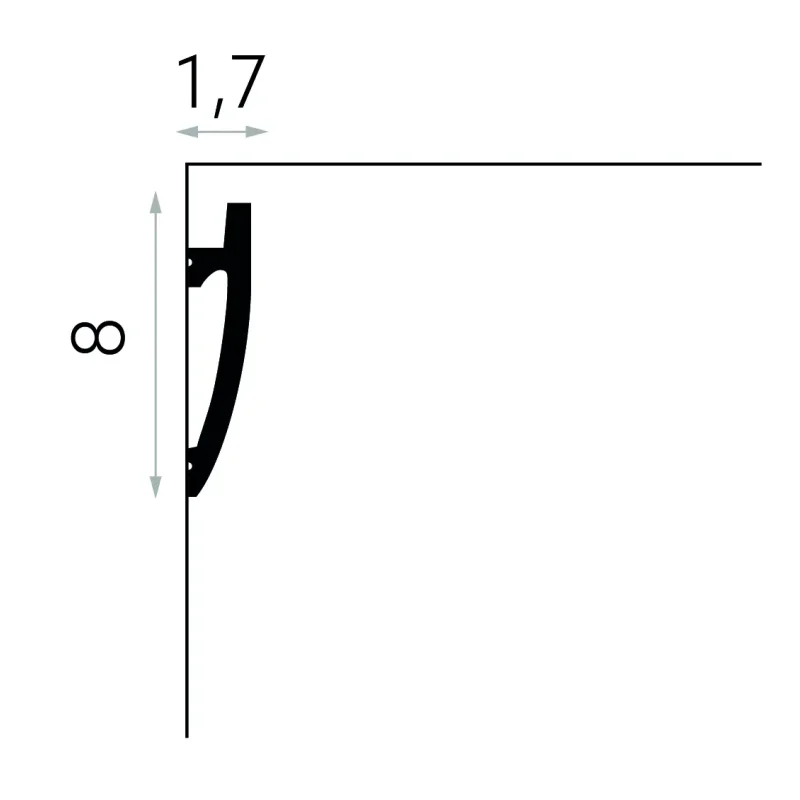 Listwa przypodłogowa PolyForce MD030, MDEMD030 - 2