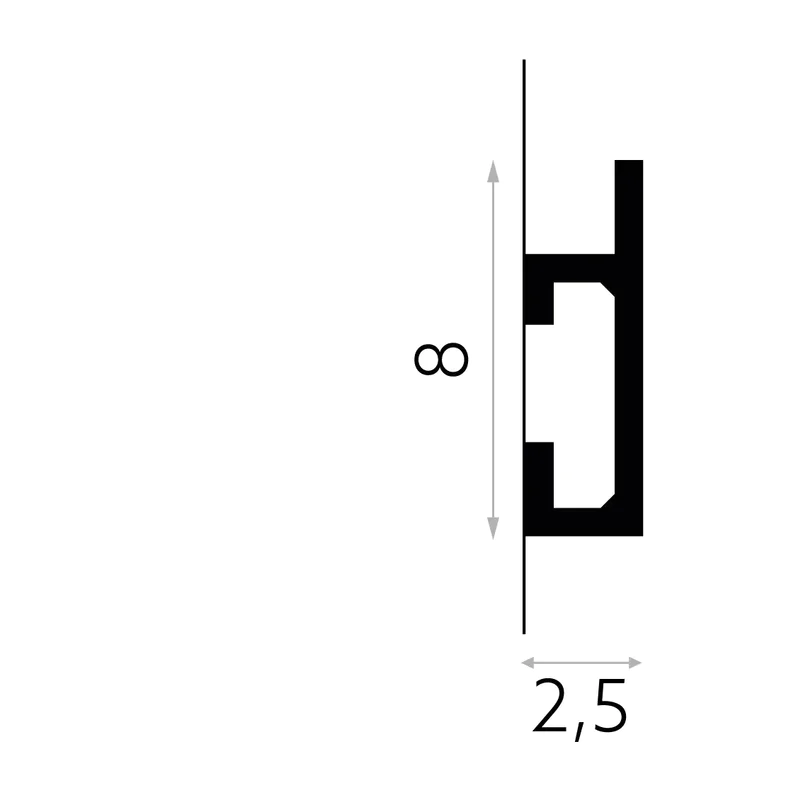 Listwa ścienna oświetleniowa PolyForce QL019, MDEQL019 - 4