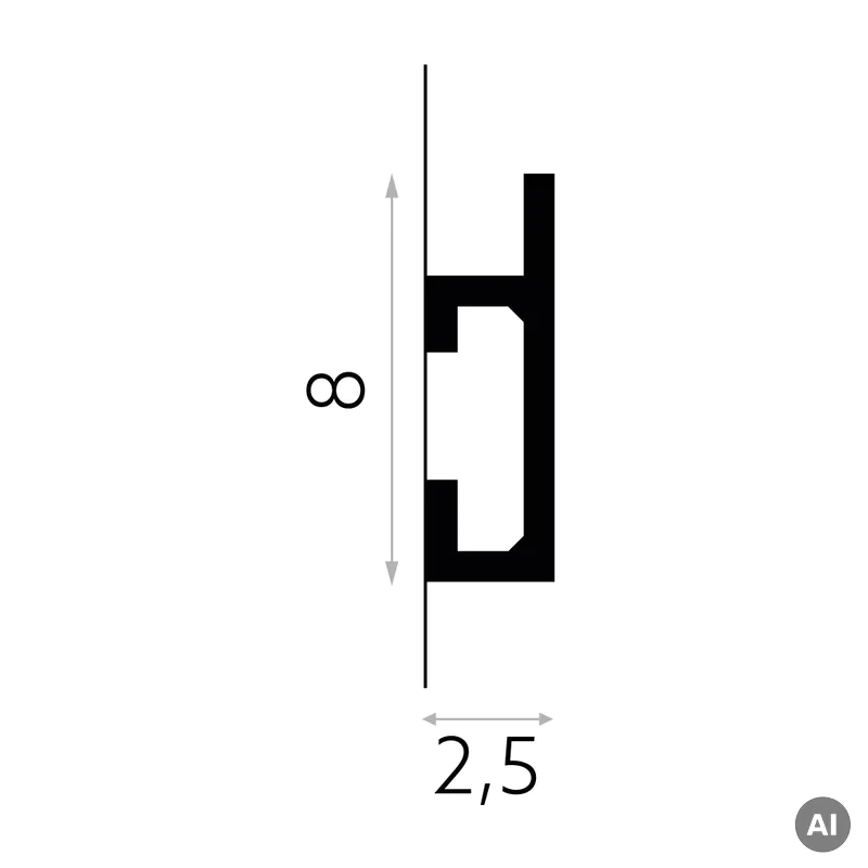 Listwa ścienna oświetleniowa PolyForce QL019, MDEQL019 - 4