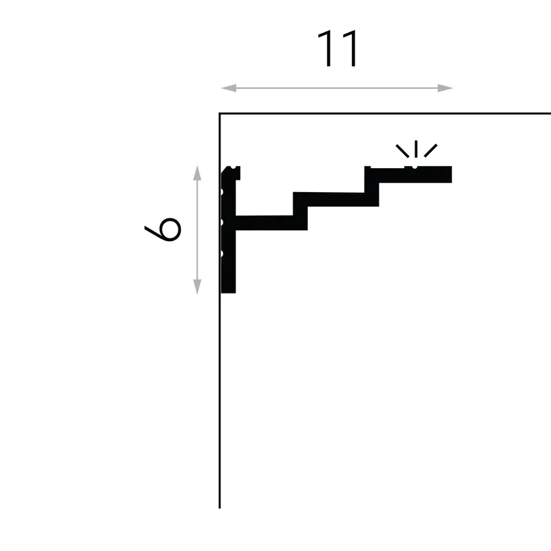 Listwa ścienna oświetleniowa PolyForce QL025, MDEQL025 - 2